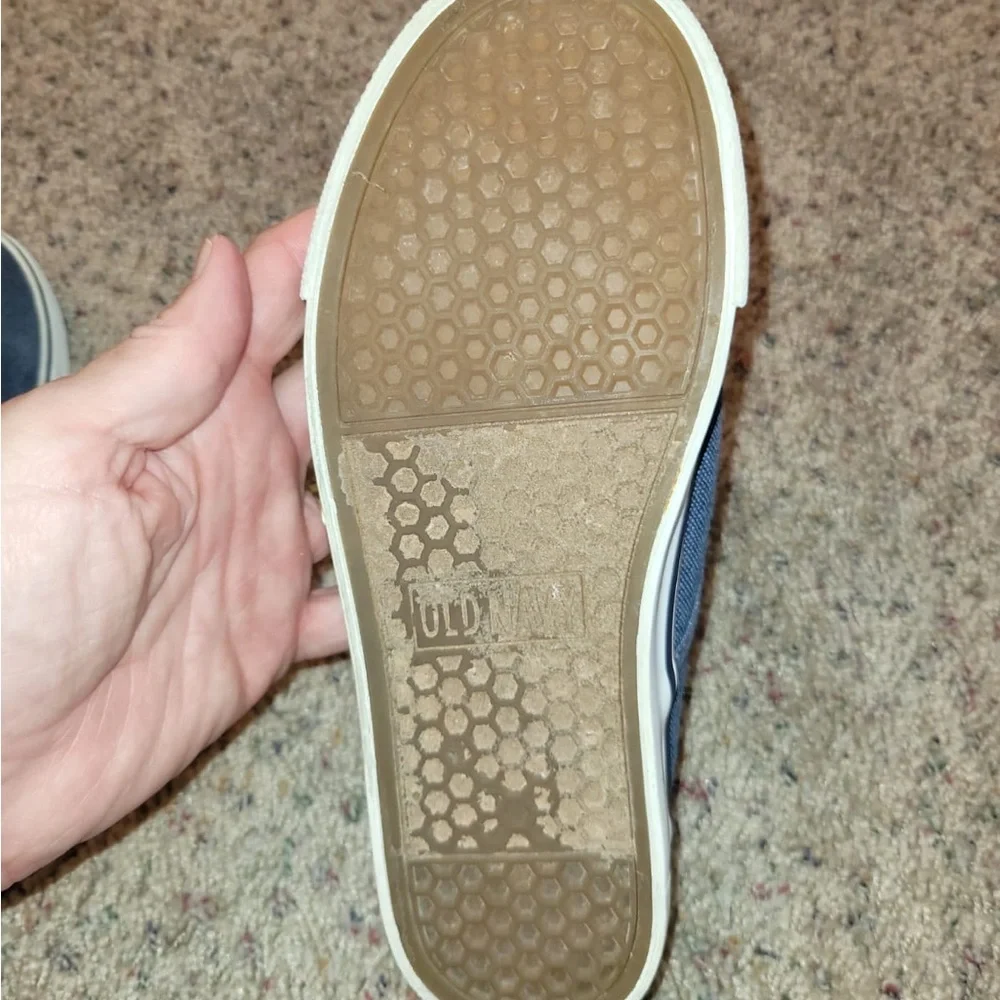 Old Navy Youth Slip Ons Size 5 Denim Navy Blue
